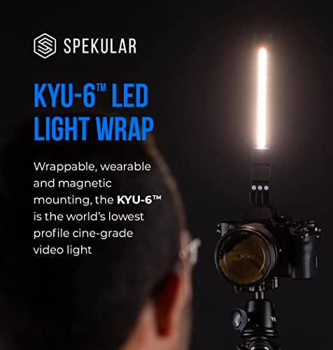 Spiffy מאת Spekular Hoor Shoe ו- Light Stand מתאם עבור עטיפת אור LED של Kyu-6 | לצילום, וידאוגרפיה, וולוגינג